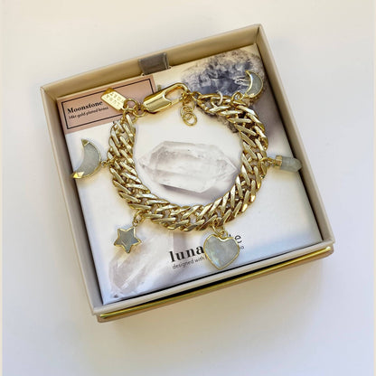 Lunar Legends Moonstone Charm Bracelet