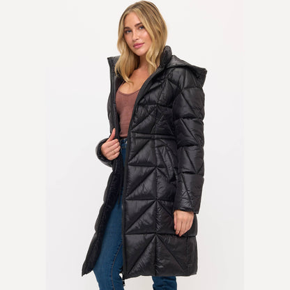 Eclipse Geometric Puffer Coat