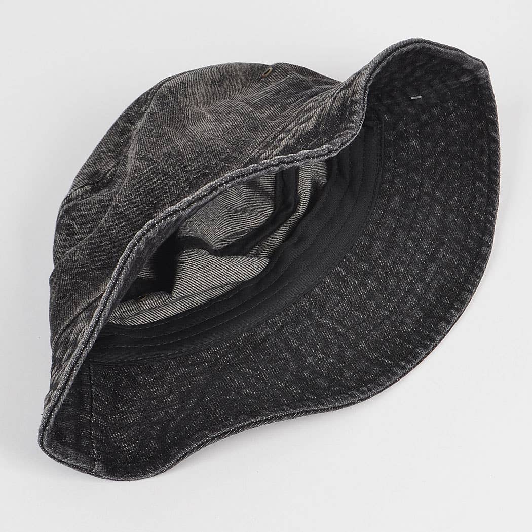 Washed Denim Bucket Hat