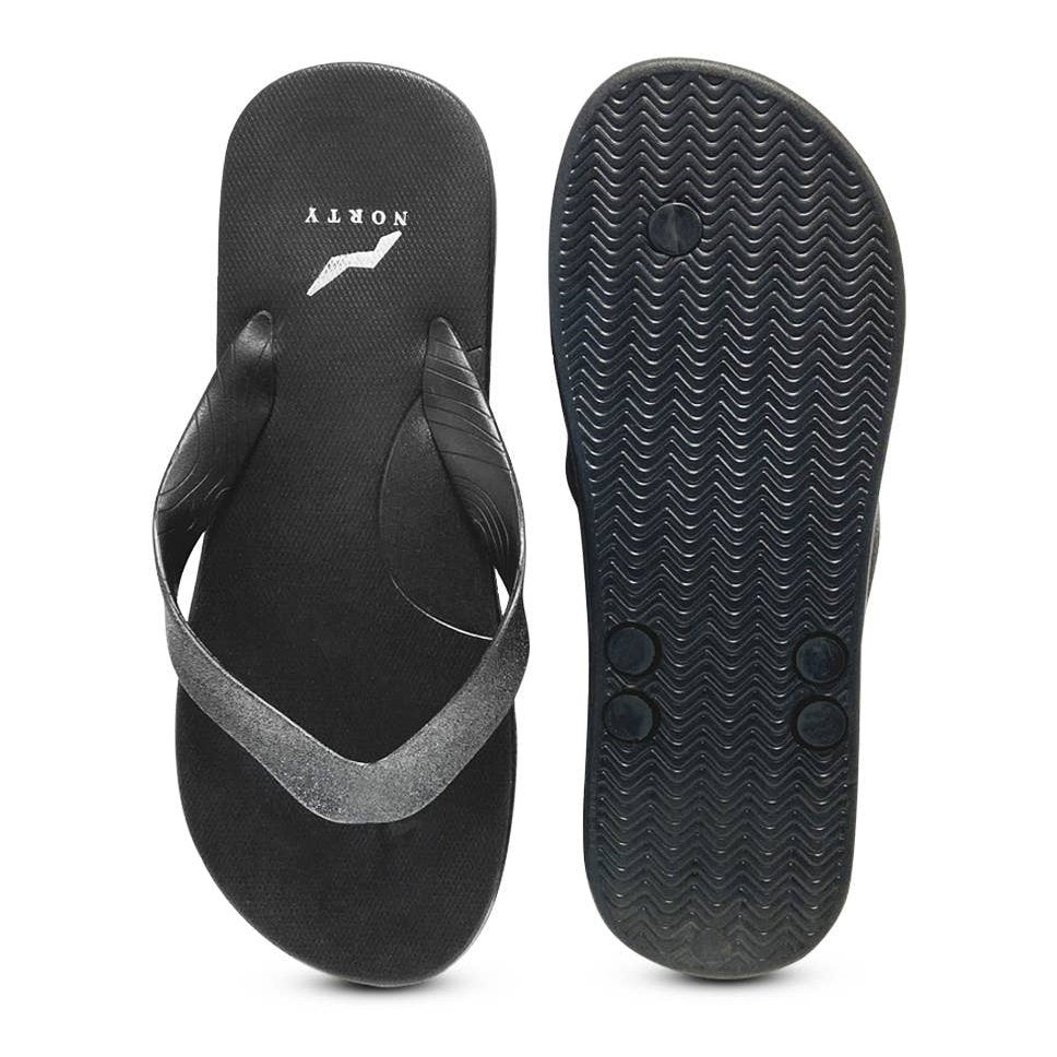 Norty Mens EVA Flip Flop Sandal Black Prepack 22007A