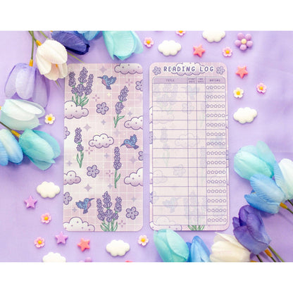 Lavender Dreams Reading Log Bookmark