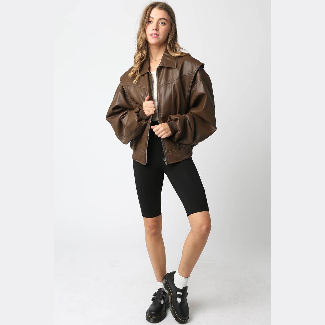 Kaylee Pu Bomber Jacket - The Feral Market