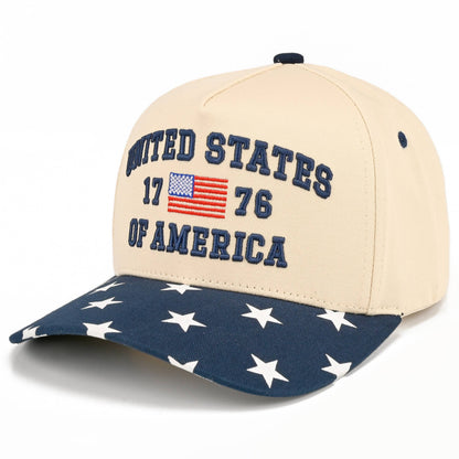 C.C UNITED STATES 1776 Letter on Two Tone Trucker Hat