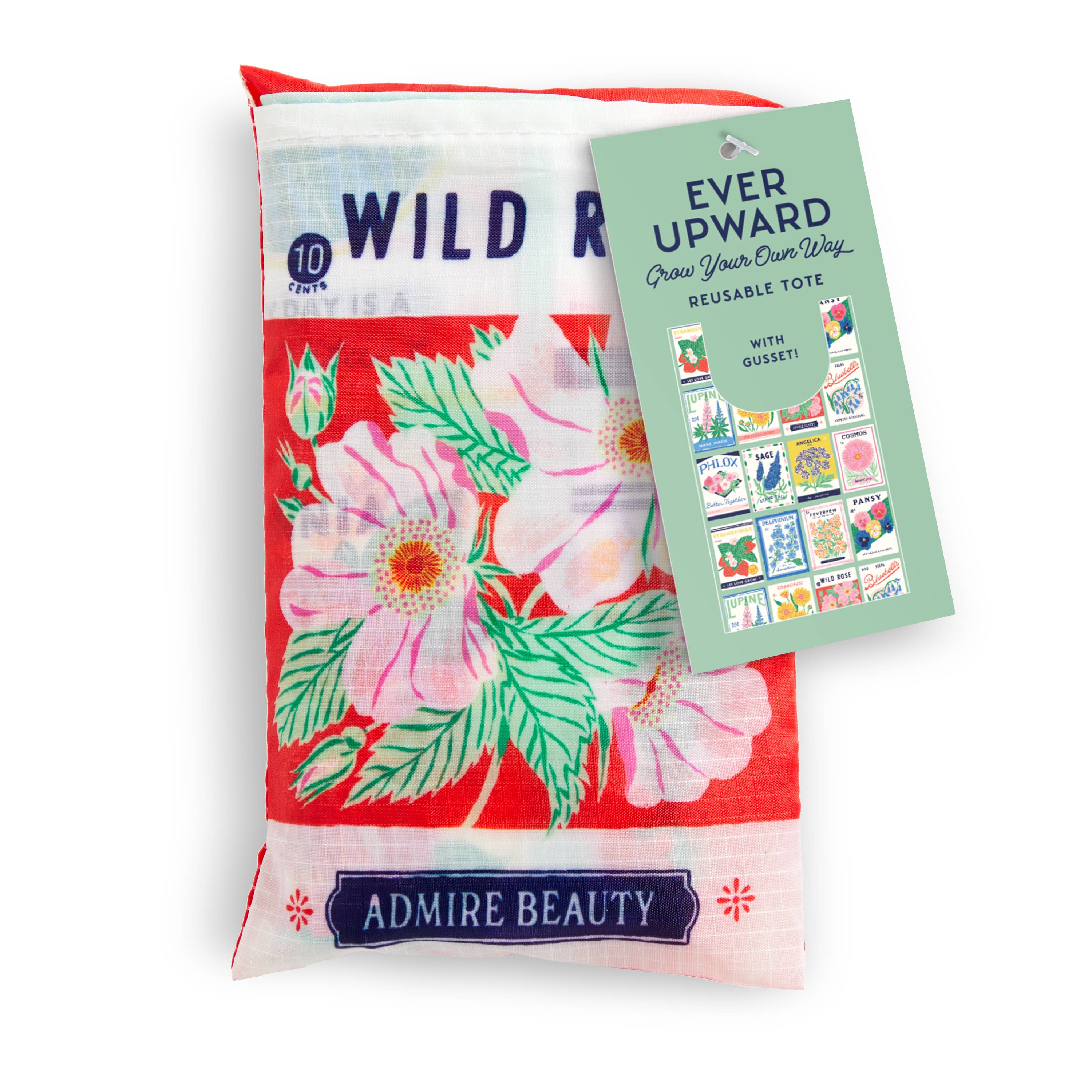 Grow Your Own Way Packable Nylon Tote Bag - Thumbnail 4