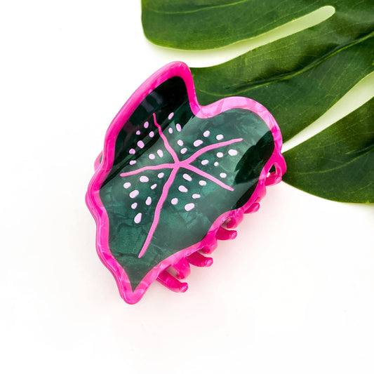 Green Leaf Hair Claw Clip - The Feral Market
