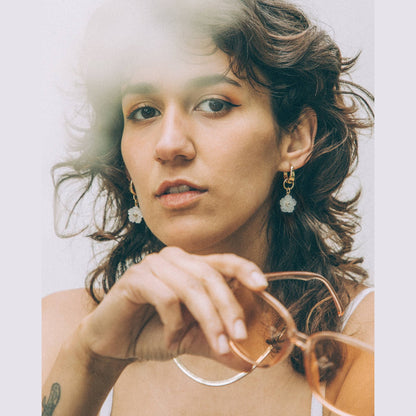 Tulum Flora 2-in-1 Charm Huggie Hoop Earring
