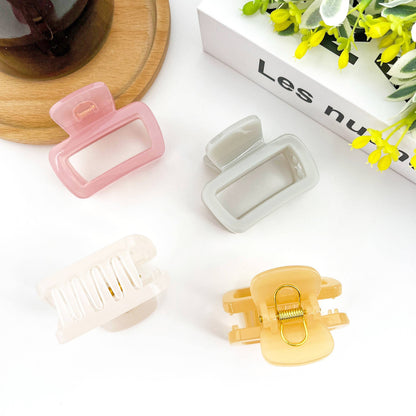 Square Thickened Hair Clip, Light Color Claw Clip - The Feral Market