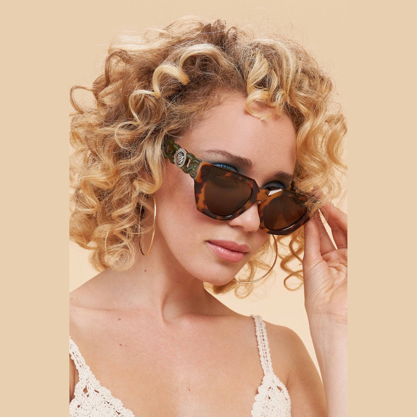 Luxe Zelia Sunglasses - Tortoiseshell/Olive
