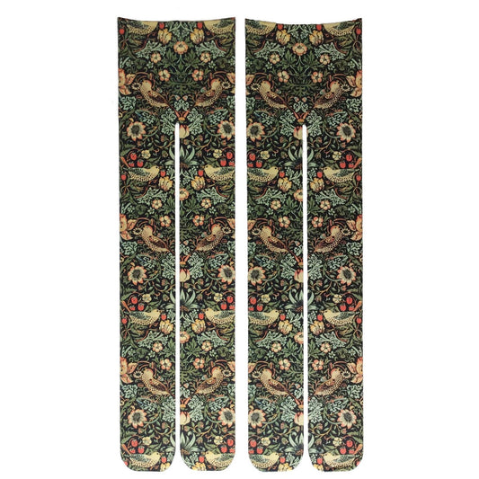 STRAWBERRY THIEF by WILLIAM MORRIS Printed Art Tights - The Feral Market