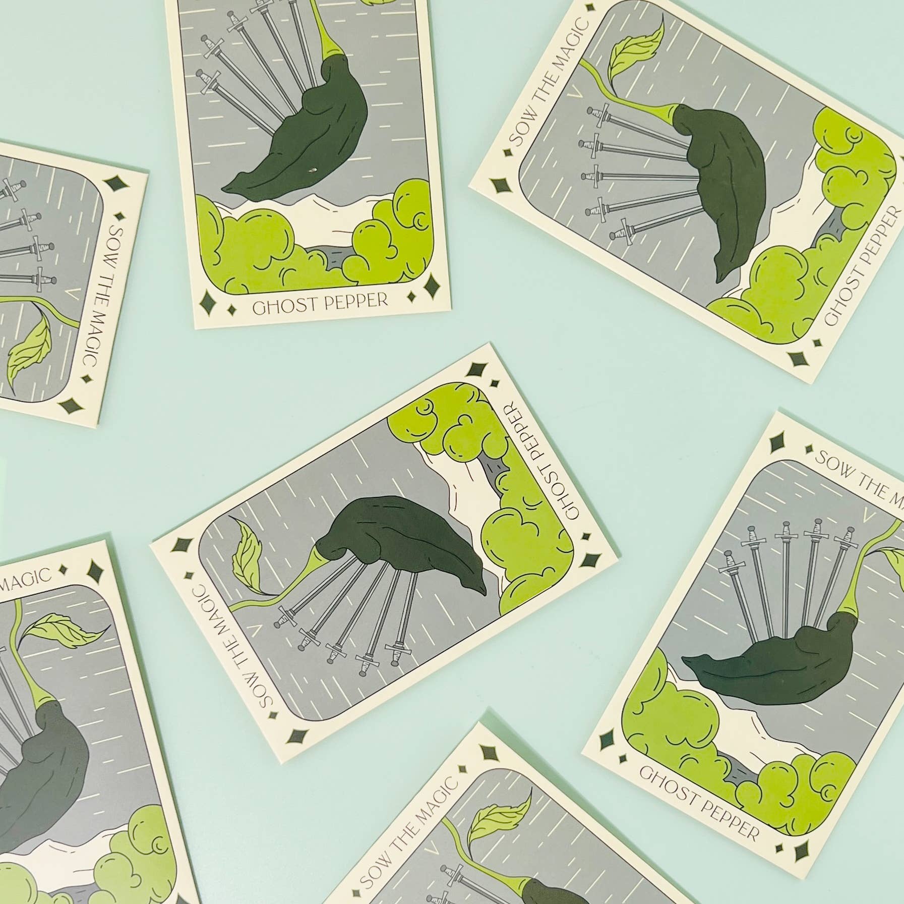 Ghost Pepper Tarot Garden + Gift Seed Packet - Thumbnail 3