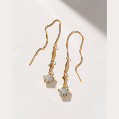 Stella Dolce Threader Earring - Moonstone