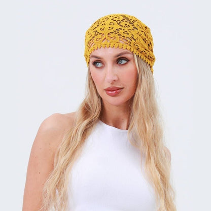Crochet Bandana Shawl – Soft Cotton Summer Wrap - The Feral Market