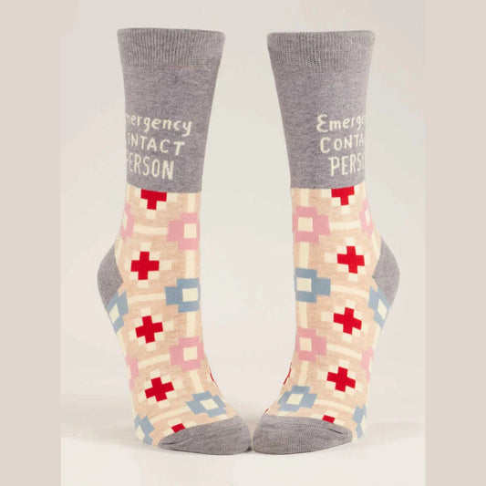 Emergency Contact Crew Socks