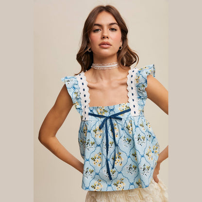Floral Smocked Babydoll Top