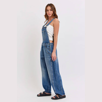 Mid-Waisted Barrel Overall [WV89597BR-M]
