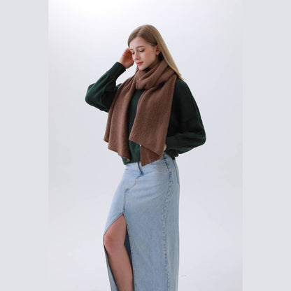 Solid Woven Bias-Cut Scarf - The Feral Market