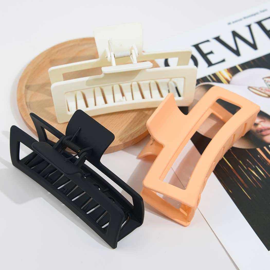 5.11'' Extra Large Matte Rectangle Hair Claw Clip