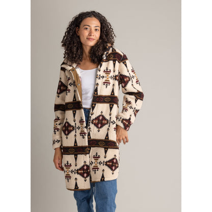 Women's Ainsley Long Sherpa Button Coat