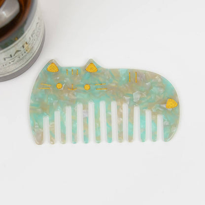 3.77'' Cute Cat Acetate Hair Comb, Eco-Friendly - The Feral Market