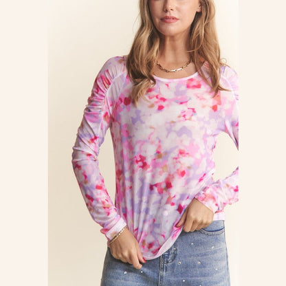 Mesh Multi Color Long Sleeve Top