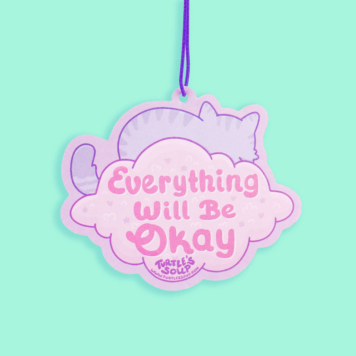 Take A Deep Breath Cute Kitten Cat Scented Car Air Freshener
