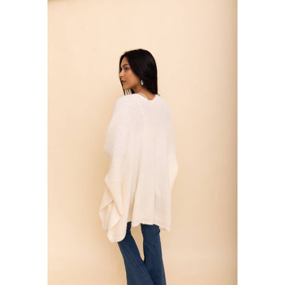 Chic Boucle Cozy Cardigan Poncho