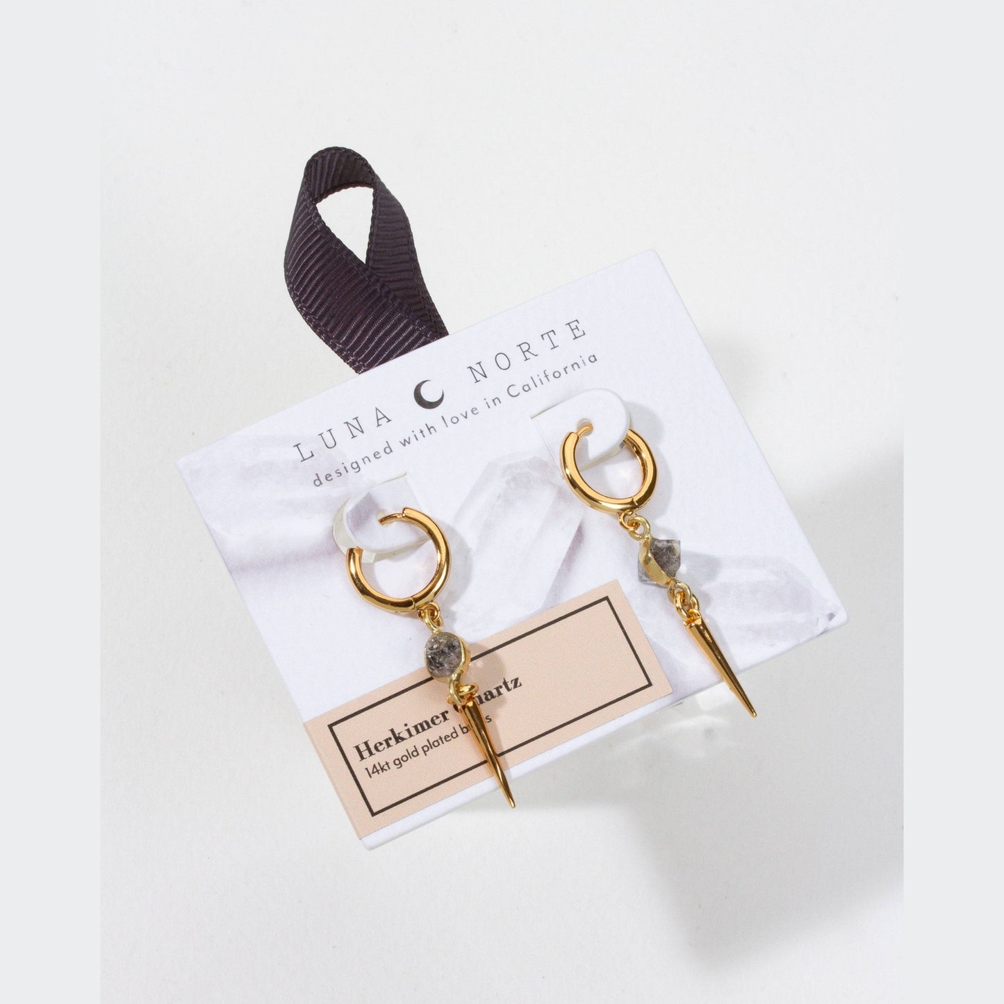 Crystal Voltage Huggie Hoops