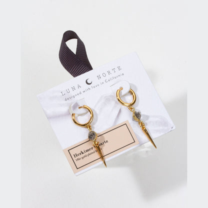 Crystal Voltage Huggie Hoops