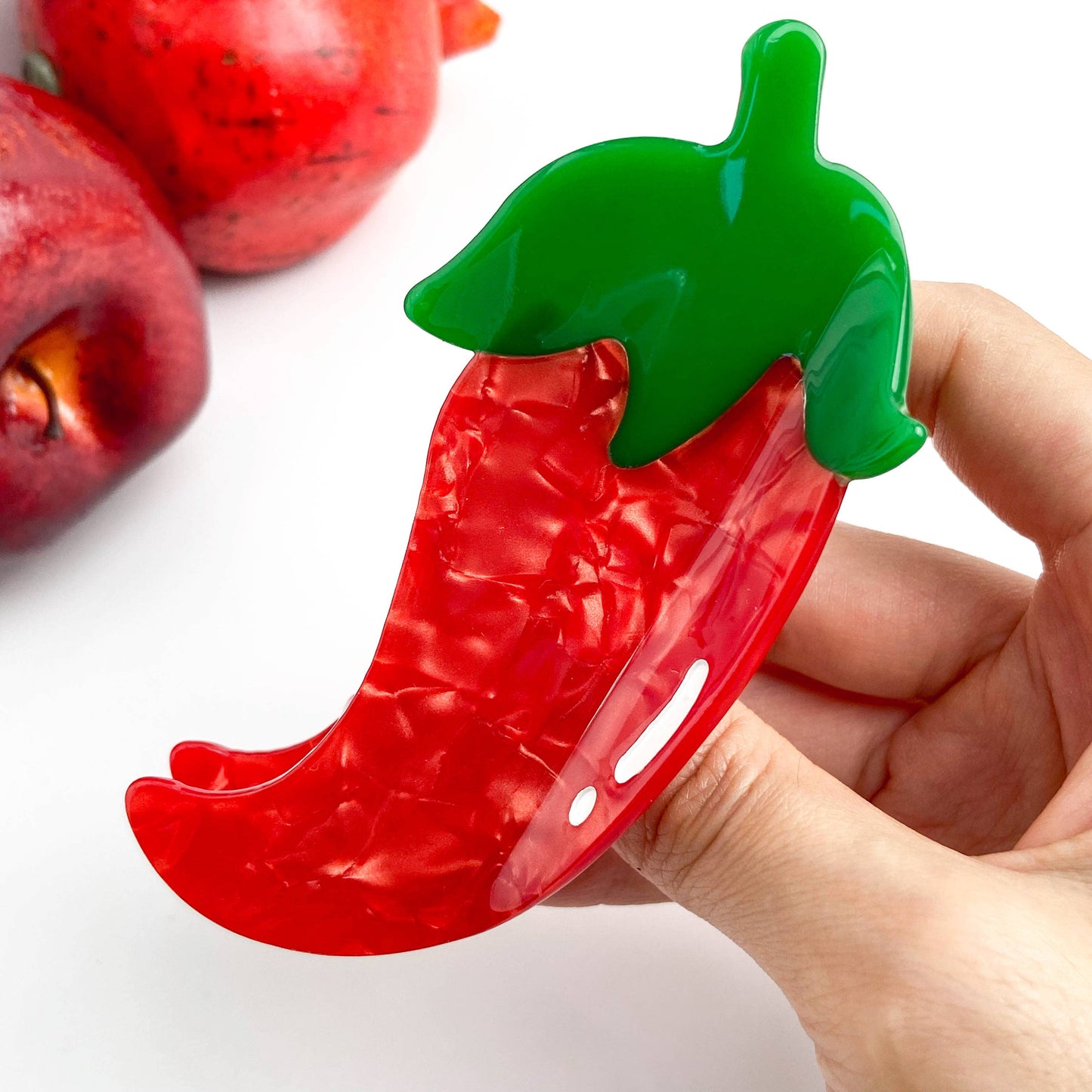 Red Chili Pepper Hair Claw Clip - The Feral Market