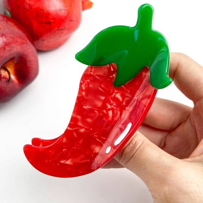 Red Chili Pepper Hair Claw Clip - The Feral Market