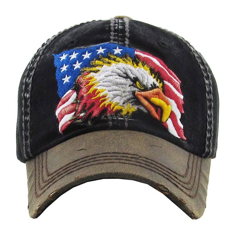 American Flag Eagle Flag Vintage Baseball Cap