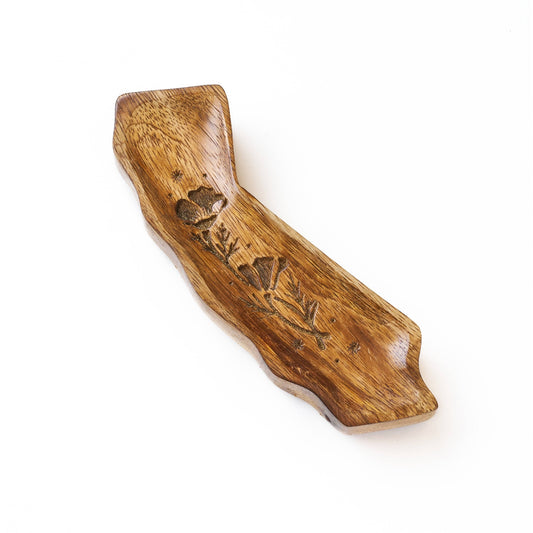 California Poppy Jewelry Tray - Mango Wood