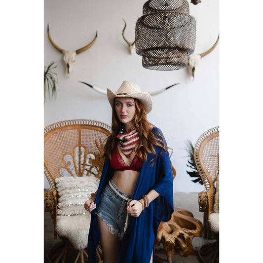 Crochet American Flag Hair Bandana