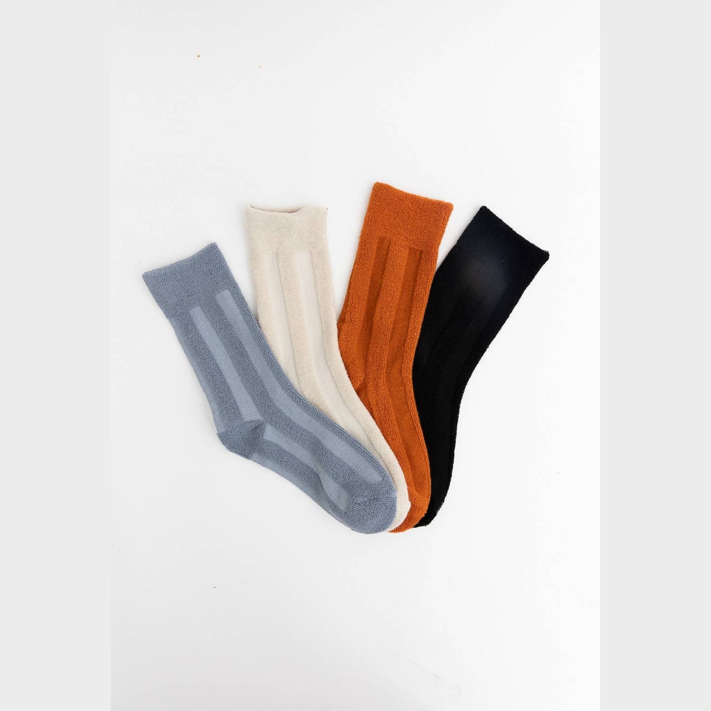 Cushioned Comfort: Women’s Cotton Terry Crew Socks