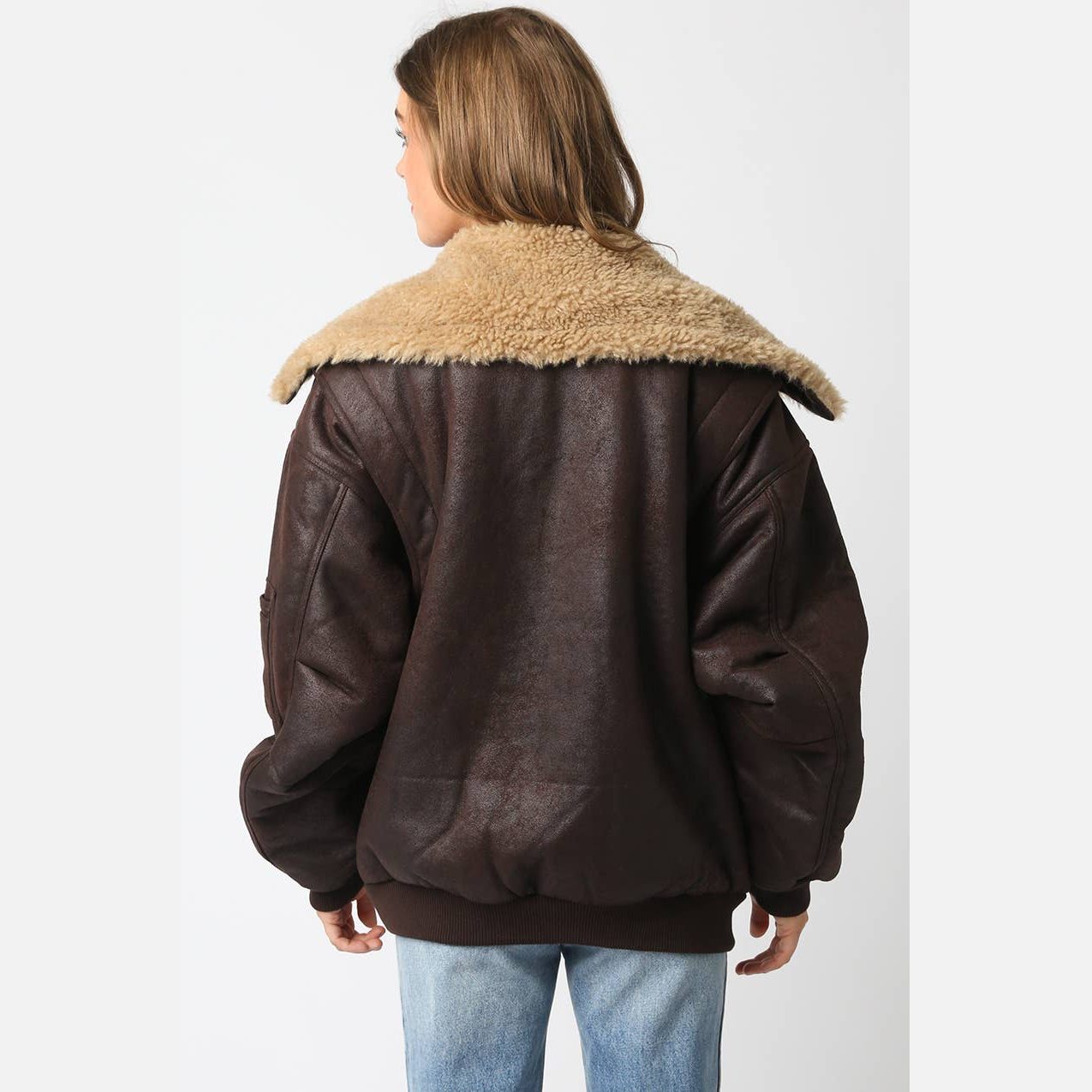 Aspen Pu Bomber Jacket - The Feral Market