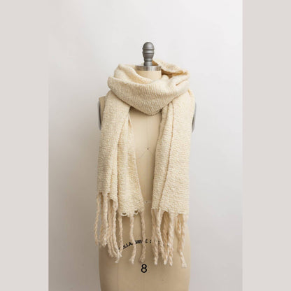 Cozy Knit Scarf with Tassels