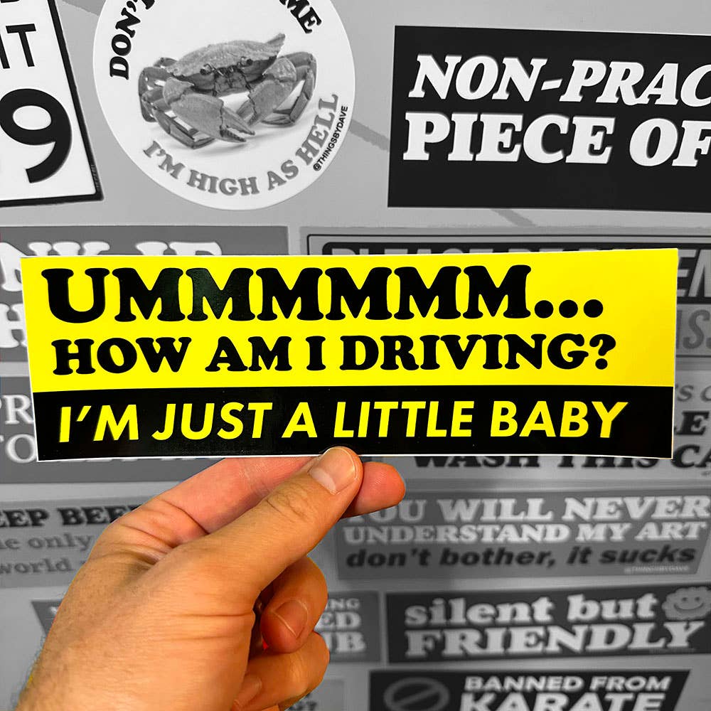 HOW AM I DRIVING? Bumper Sticker - The Feral Market