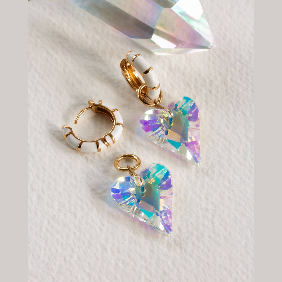 Sweet Shine Interchangeable Charm Huggie Hoop Earring - The Feral Market