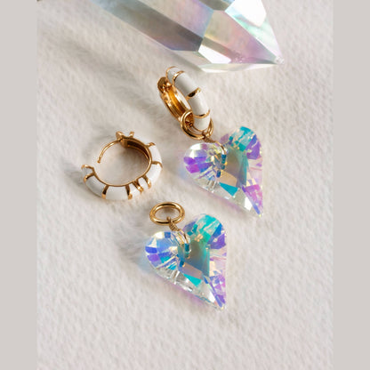 Sweet Shine Interchangeable Charm Huggie Hoop Earring - The Feral Market
