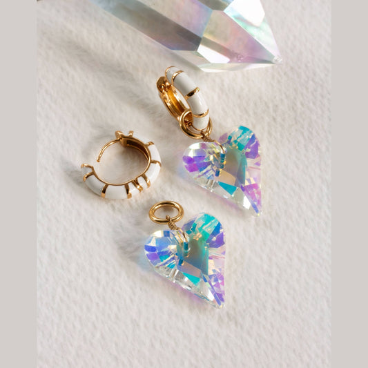 Sweet Shine Interchangeable Charm Huggie Hoop Earring - The Feral Market
