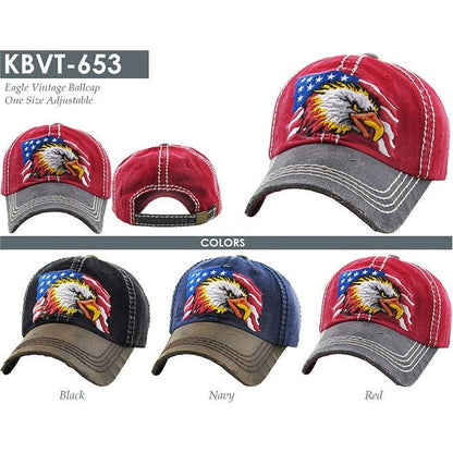 American Flag Eagle Flag Vintage Baseball Cap