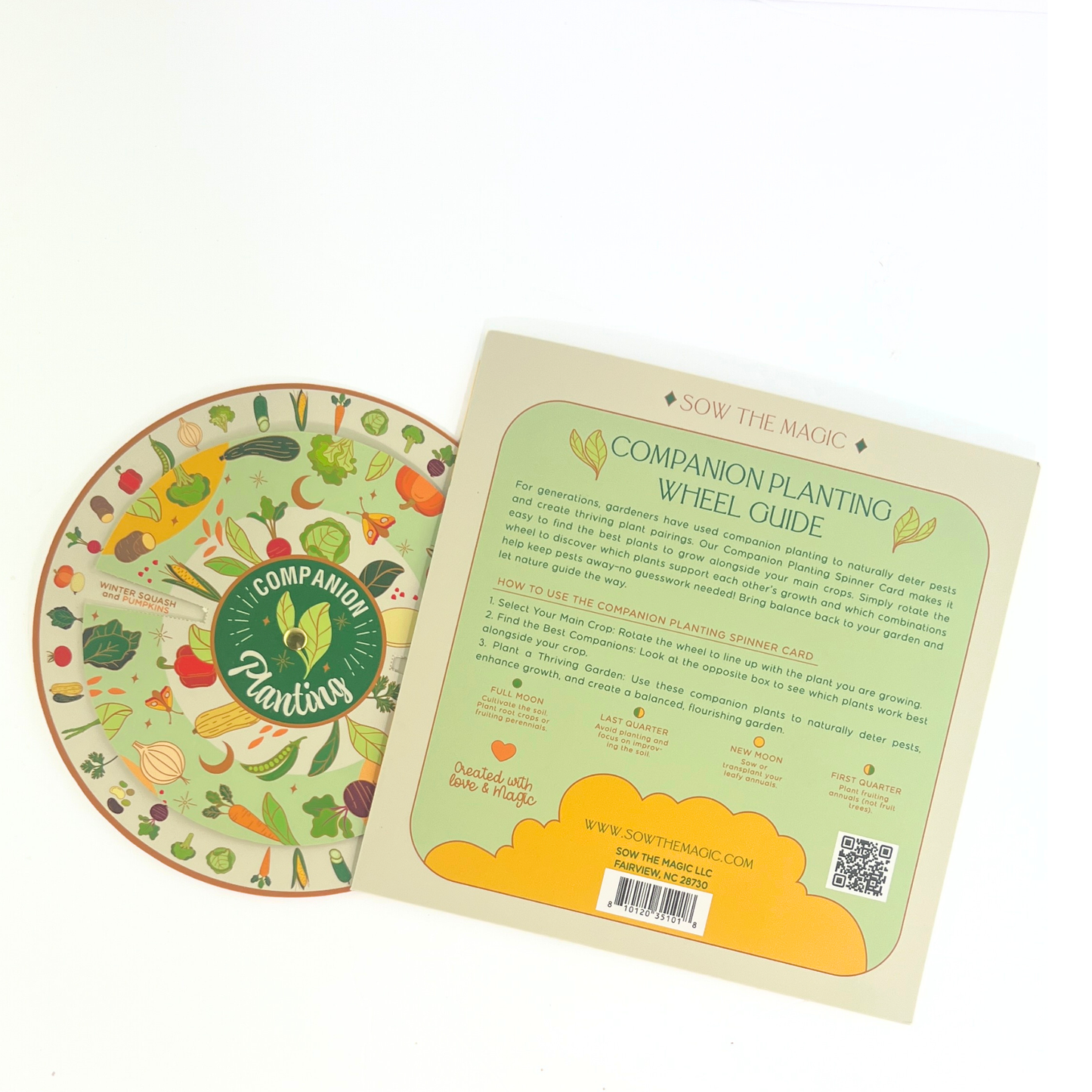 Companion Planting Spinner Card – Garden Guide for Thriving Crops & Natural Pest Control