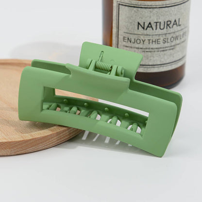 4.13'' Frosted Solid Color Rectangle Hair Clip