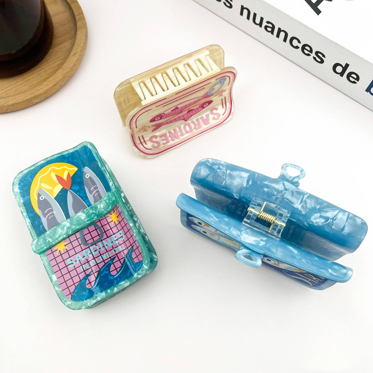 Sardine Can Hair Claw Clip, Creative Fish Tin Hair Clip - The Feral Market