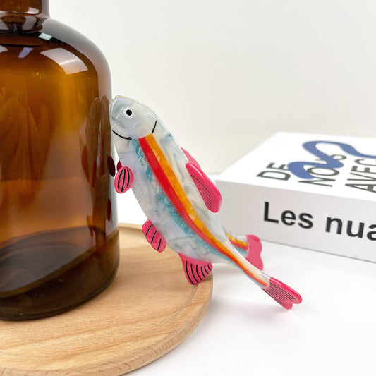 Striped Fish Hair Clip, Acetate Claw Clip