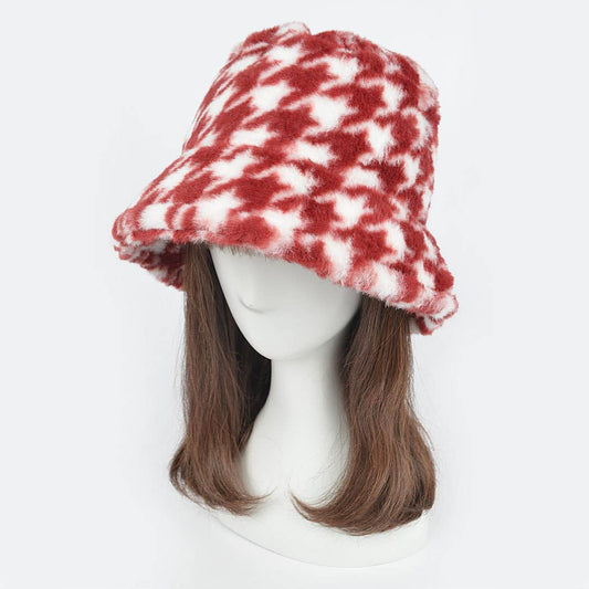 Faux Fur Trimmed Bucket Hat