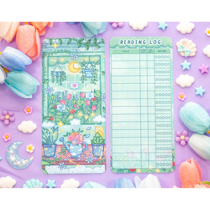 Botanical Bliss Reading Log Bookmark