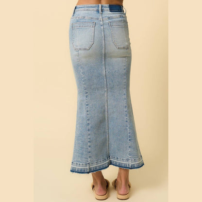 Mermaid Maxi Denim Skirt - The Feral Market