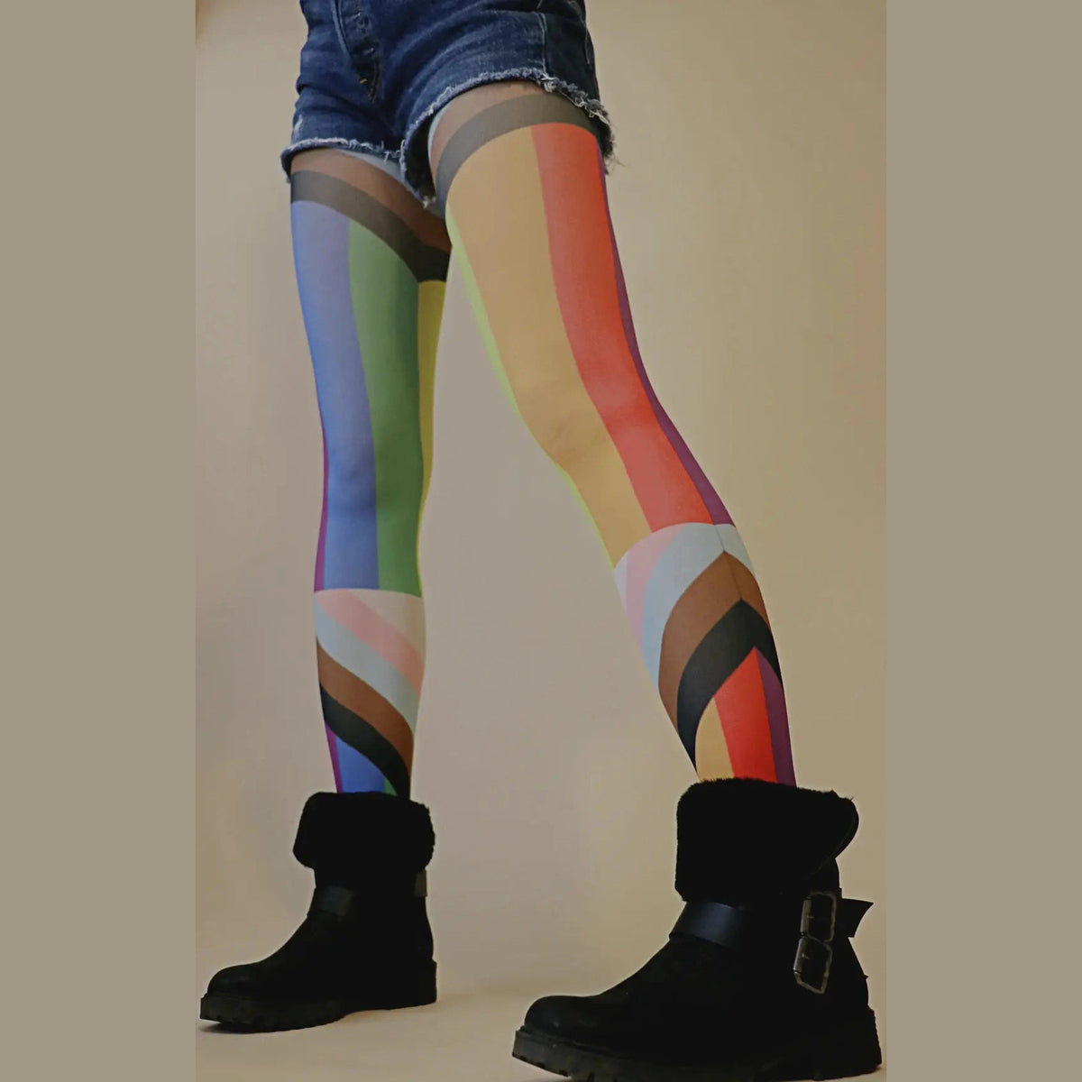 Rainbow Pride LGBTQ Printed Tights - The Feral Market