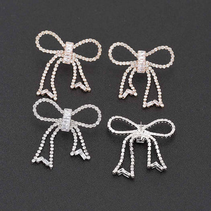 Rhinestone Ribbon Earring